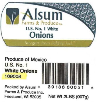 Food Recall Alsum Whole Yellow, White, and Red Onions - recalled due to salmonella Alsum Farms & Produce, Inc. o... photo #1