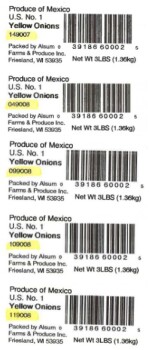 Food Recall Alsum Whole Yellow, White, and Red Onions - recalled due to salmonella Alsum Farms & Produce, Inc. o... photo #6