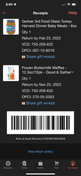 Consumer Review - Food Safety Target, U.S. 90, Pace, FL, USA November 21, 2021,  Frozen meals purchased from there  So far, just o... photo #3