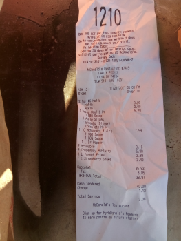 Avaliação do consumidor - Segurança alimentar McDonald's, North Peoria Avenue, Tulsa, OK, USA Last night my family and I went there my son and his... foto #3