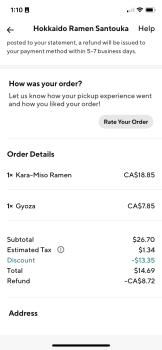Consumer Review - Food Safety Hokkaido Ramen Santouka, 558 West Broadway, Vancouver, BC V5Z 1E9, Canada I ordered Ramen and gyoza.... photo #3