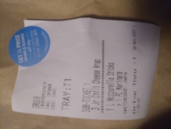 Consumer Review - Food Safety Sonic Drive-In, Vann Drive, Jackson, TN, USA Over the weekend,  Ordered 3 jr chili cheese wraps ate... photo #2