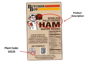 Food Recall Alexander & Hornung fully cooked ham & pepperoni products- recalled due to listeria *Update* Decembe... photo #3
