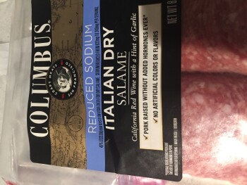 Avis du consommateur - Sécurité alimentaire Trader Joe's, Yorba Linda Boulevard, Yorba Linda, CA, USA Columbus reduced sodium sliced Italian dry... photo #2