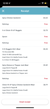 Avis du consommateur - Sécurité alimentaire Chick-fil-A, First Colony Boulevard, California, MD, USA Daughter had regular nugget meal, husband a... photo #2