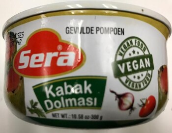 Food Recall Sera Kabak Dolmasi - recalled due to undeclared Cashew Les Entreprises Amira is recalling Sera brand... photo #2