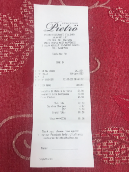 Reseña del consumidor - Seguridad alimentaria Jalan Kelulut, Pietro Ristorante Italiano, Singapore We had dinner on 02-01-2022 there , we ordered... foto #2