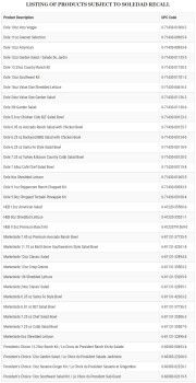 نذكر الطعام Dole, Kroger, H-E-B, and other brands Salads - recalled due to potential Listeria Dole Fresh Vegetab... صورة فوتوغرافية #2