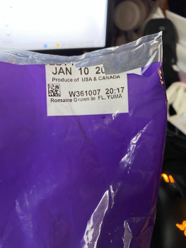 Consumer Review - Food Safety Walmart Supercenter, East US Highway 36, Urbana, OH, USA I purchased a BAG OF Marketside Premium Rom... photo #1