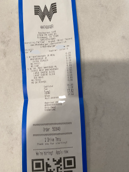 Consumer Review - Food Safety Whataburger, 27002 Farm to Market 1093, Richmond, TX, USA I ordered a combo with burger fries and a... photo #3