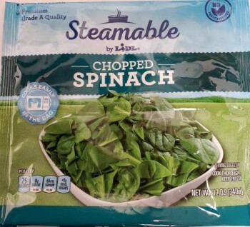 Food Recall LIDL Frozen Chopped Spinach - recalled due to Listeria Monocytogenes Frozen Food Development is volu... photo #1