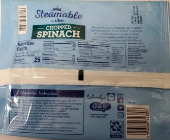 Food Recall LIDL Frozen Chopped Spinach - recalled due to Listeria Monocytogenes Frozen Food Development is volu... photo #2