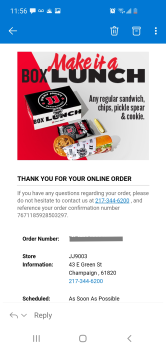 Consumer Review - Food Safety Jimmy John's, East Green Street, Champaign, IL, USA From here. 3 got sick.  24 hours before symptoms... photo #7