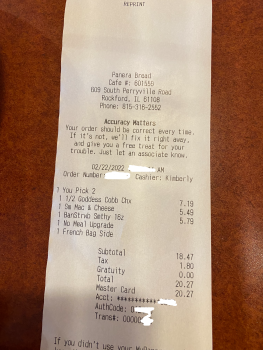 مراجعة المستهلك - سلامة الغذاء Panera Bread, South Perryville Road, Rockford, IL, USA I ate a chicken salad on Tuesday along with a... صورة فوتوغرافية #2