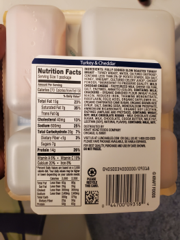 Consumer Review - Food Safety Costco Wholesale, Middlefield Road, Redwood City, CA, USA Turkey and cheddar cheese Lunchable. My 4... photo #3