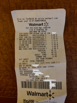 Consumer Review - Food Safety Walmart Supercenter, Frontage Road West, Owatonna, MN, USA Two days ago, I got 2 Apple & Walnut Sala... photo #2