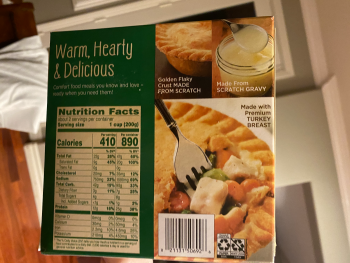 Consumer Review - Food Safety Marie Callender's Turkey Pot Pie, Walmart Supercenter, 479 N McKinley St, Corona, CA 92879, United S... photo #4