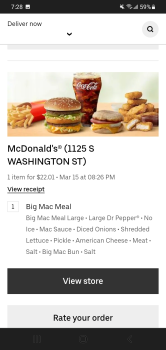 Verbraucherbewertung – Lebensmittelsicherheit McDonald's, S Washington St, Grand Forks, ND, USA I ordered it last night from 530 am began diarreha... Foto #2
