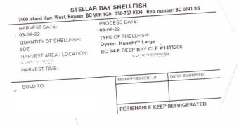 Food Recall Stellar Bay Shellfish Oysters - recalled due to norovirus Stellar Bay Shellfish is recalling certain... photo #2