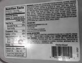 نذكر الطعام Freshly made meal chicken breast packages- Public Health Alert due to allergens The FSIS is issuing... صورة فوتوغرافية #2