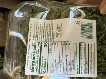 Consumer Review - Food Safety Kroger, Rockbridge Road Southwest, Stone Mountain, GA, USA Simple Truth Organic Baby Arugula, Ate Si... photo #2