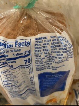 Consumer Review - Food Safety Ralphs, Wilshire Boulevard, Los Angeles, CA, USA A year ago,  Kroger whole wheat bread The ingredien... photo #4