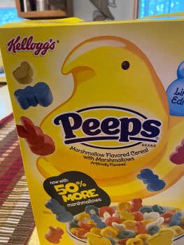 Consumer Review - Food Safety Kellogg's peeps cereal, Meijer, Morrish Road, Swartz Creek, MI, USA My son had spent the night with... photo #1