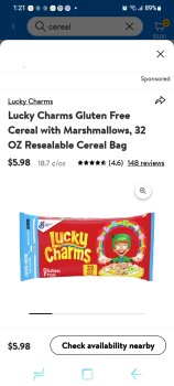 Consumer Review - Food Safety Lucky charms, Clovis, NM, USA My Daughter ( 7 years old) loves Lucky charms but everytime she eats i... photo #2