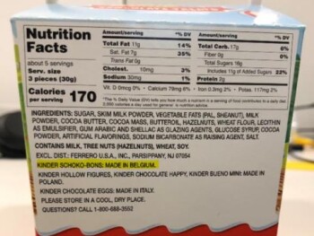 Food Recall Kinder products - recalled due to Salmonella Ferrero U.S.A., Inc. of Parsippany, New Jersey is volun... photo #4