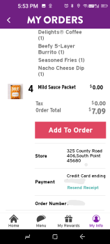 Consumer Review - Food Safety Taco Bell, County Road 406, South Point, Ohio, USA Last Friday 4/8/22 at 1pm I ate the fry box from... photo #1