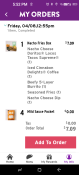 Consumer Review - Food Safety Taco Bell, County Road 406, South Point, Ohio, USA Last Friday 4/8/22 at 1pm I ate the fry box from... photo #2