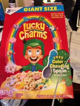 Consumer Review - Food Safety Lucky Charms, Las Vegas, NV, USA My daughter was vomiting all day yesterday after eating lucky charm... photo #2