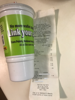 Consumer Review - Food Safety McDonald's, South Western Avenue, Evergreen Park, IL, USA 02-24-2022. Bundle, 1 McDouble, ONLY Ameri... photo #2