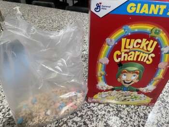 Consumer Review - Food Safety Lucky Charm Cereal, San Tan Valley, Arizona, USA “Lucky charm cereal” About 15- minutes later after... photo #3