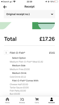 Consumer Review - Food Safety McDonald's, Stafford Road, Wolverhampton, UK On Saturday 16th April, I ordered a Mcfillet burger alo... photo #1