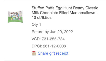 Consumer Review - Food Safety Target, 20th Street, Vero Beach, FL, USA 4/14-4/15,  Think it was ‘Stuffed Puffs Egg Hunt Teady Clas... photo #1