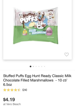 Consumer Review - Food Safety Target, 20th Street, Vero Beach, FL, USA 4/14-4/15,  Think it was ‘Stuffed Puffs Egg Hunt Teady Clas... photo #3