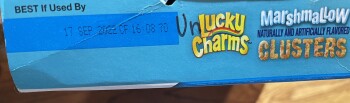 Consumer Review - Food Safety Target, University Avenue West, Saint Paul, MN, USA I ate Lucky Charms Marshmallow Clusters for brea... photo #1