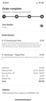 Consumer Review - Food Safety McDonald's, West South Street, Lebanon, IN, USA I ate at here today and had food poisoning.  This we... photo #2