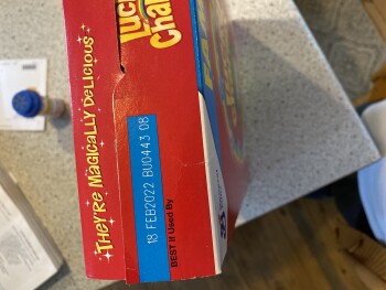 Consumer Review - Food Safety Lucky charms cereal, Marden's, Payne Road, Scarborough, ME, USA Lucky charms I bought at here made m... photo #3