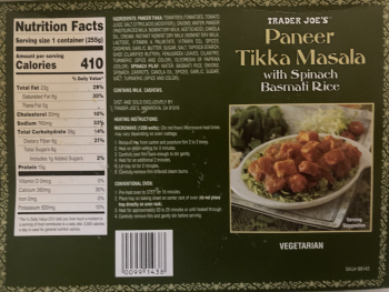 Consumer Review - Food Safety Trader Joe's, South University Boulevard, Greenwood Village, CO, USA My son ate their Paneer Tikka M... photo #2