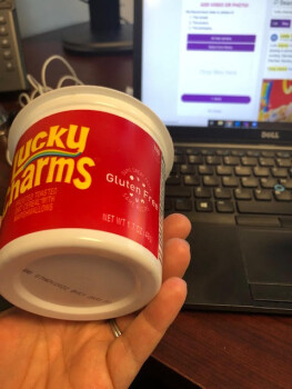 Consumer Review - Food Safety Lucky Charms, Hotel, Nashville, TN, USA Lucky Charms Cereal Individual serving cup from hotel breakf... photo #1