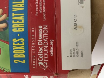 Consumer Review - Food Safety Lucky Charms cereal, New Smyrna Beach, FL, USA On April 19 I opened a new box of Lucky charms from a... photo #2