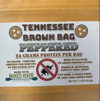 Food Recall TENNESSEE BROWN BAGS beef jerky- recalled due to production without inspection The FSIS announced th... photo #4
