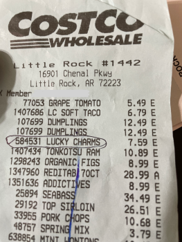 Avis du consommateur - Sécurité alimentaire Costco Wholesale, 16901 Chenal Pkwy, Little Rock, AR, USA This week, After having Lucky charms, my s... photo #2