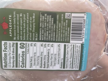 Consumer Review - Food Safety Whole Foods Market, South Tunnel Road, Asheville, NC, USA Applegate Farms Honey and Maple Turkey Bre... photo #2
