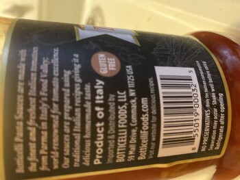 Consumer Review - Food Safety Boticelli Tomato & Basil Sauce, Walmart Neighborhood Market, North Murray Boulevard, Colorado Spring... photo #2