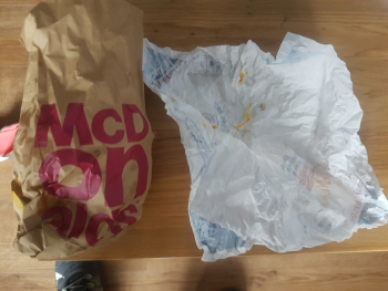 Consumer Review - Food Safety McDonald's, Dodwells Road, Hinckley, UK breakfast Food was a double sausage and egg mcmuffin, sausag... photo #2