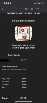 Consumer Review - Food Safety Chipotle Mexican Grill, 899 N Court St, Medina, OH, USA Tried the new chicken… my stomach has been s... photo #2