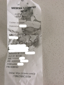 Avis du consommateur - Sécurité alimentaire Miedema Country Meats, 41130 Thames Rd, Exeter, ON N0M 1S5, Canada Bacon from here.  Everyone (2 sma... photo #2